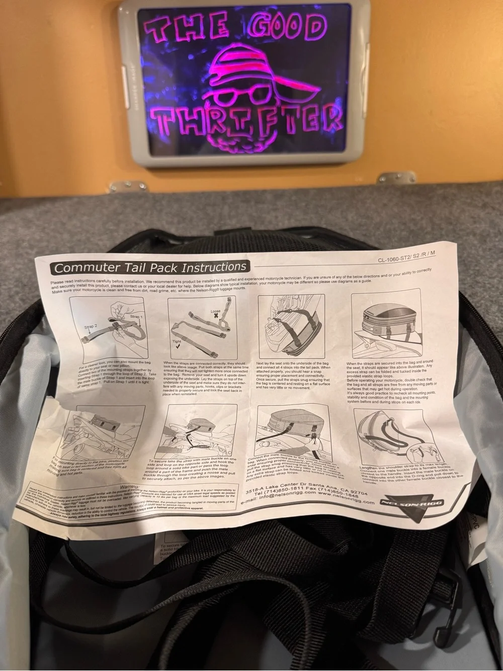 Black NELSON - RIGG CL-1060-S2 UltraMax motorcycle overnight bag.